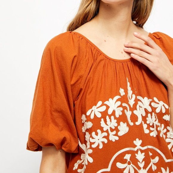 NWT Free People Fiona Embroidered Mini Dress - Picture 2 of 6